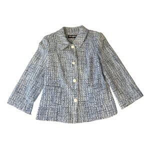Karl‎ Lagerfeld Paris Blue Tweed Button Jacket & Skirt Set – Size 6